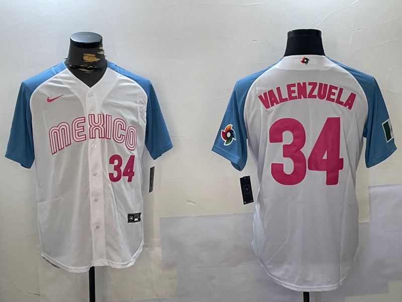 Men Los Angeles Dodgers #34 Valenzuela White Game 2024 Nike MLB Jersey style 1029